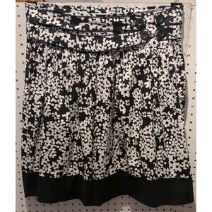 Speechless Black White Floral Skirt Size 11